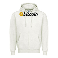 Oatmeal Heather vintage look bitcoin Zipper Hoodie - artisFamous