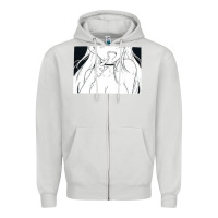 Dove Grey anime eyes Zipper Hoodie - artisFamous