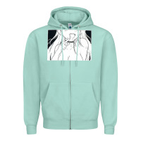 Seafoam anime eyes Zipper Hoodie - artisFamous