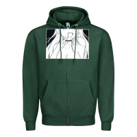 Sports Green anime eyes Zipper Hoodie - artisFamous