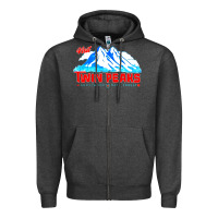 Charcoal Heather visit twin peaks Zipper Hoodie - artisFamous