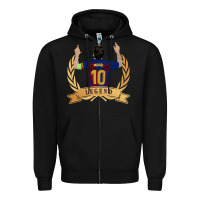 Black Messi The Legend Zipper Hoodie - artisFamous