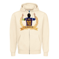 Sandshell Messi The Legend Zipper Hoodie - artisFamous