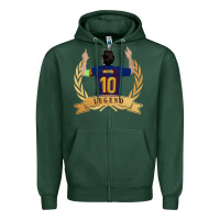 Sports Green Messi The Legend Zipper Hoodie - artisFamous