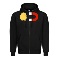 Black chick magnet Zipper Hoodie - artisFamous