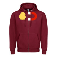 Burgundy chick magnet Zipper Hoodie - artisFamous