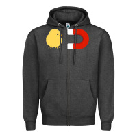 Charcoal Heather chick magnet Zipper Hoodie - artisFamous
