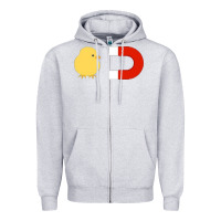 Heather Grey chick magnet Zipper Hoodie - artisFamous