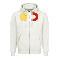 Oatmeal Heather chick magnet Zipper Hoodie - artisFamous