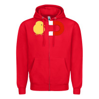 Red chick magnet Zipper Hoodie - artisFamous