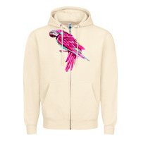 Sandshell pink parrot T-shirts Zipper Hoodie - artisFamous