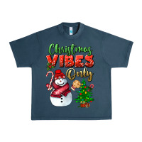 Midnight Navy christmas vibes only Urban Heavy Tee - BundleAndBundleShop