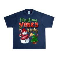Navy christmas vibes only Urban Heavy Tee - BundleAndBundleShop
