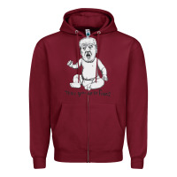 Burgundy baby trump Zipper Hoodie - artisFamous
