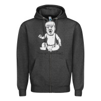 Charcoal Heather baby trump Zipper Hoodie - artisFamous