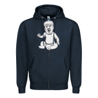 Navy baby trump Zipper Hoodie - artisFamous