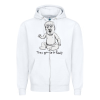 White baby trump Zipper Hoodie - artisFamous