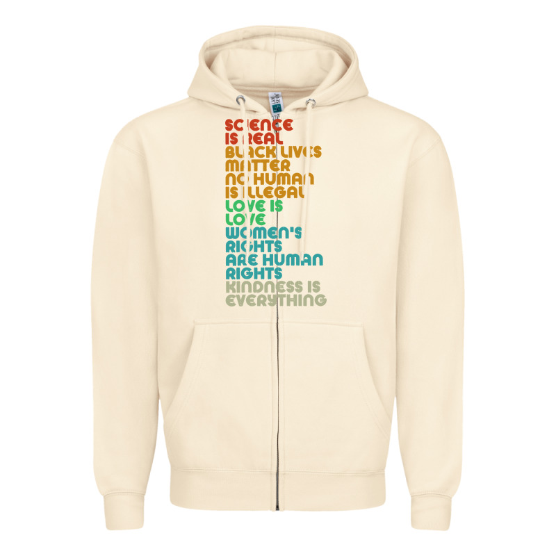 Vintage, Retro Science Is Real, Black Lives Matter Zipper Hoodie by artisFamous | Teevron