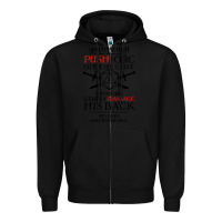 Black tabletop rpg d20 orc massage critical failure Zipper Hoodie - artisFamous