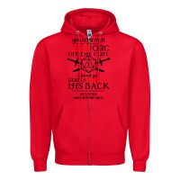Red tabletop rpg d20 orc massage critical failure Zipper Hoodie - artisFamous