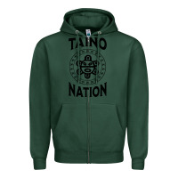 Sports Green white taino nation coqui sun boricua taino Zipper Hoodie - artisFamous