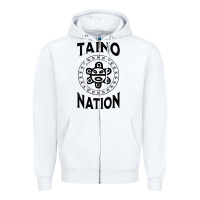 White Taino Nation Coqui Sun Boricua Taino Zipper Hoodie | Teevron
