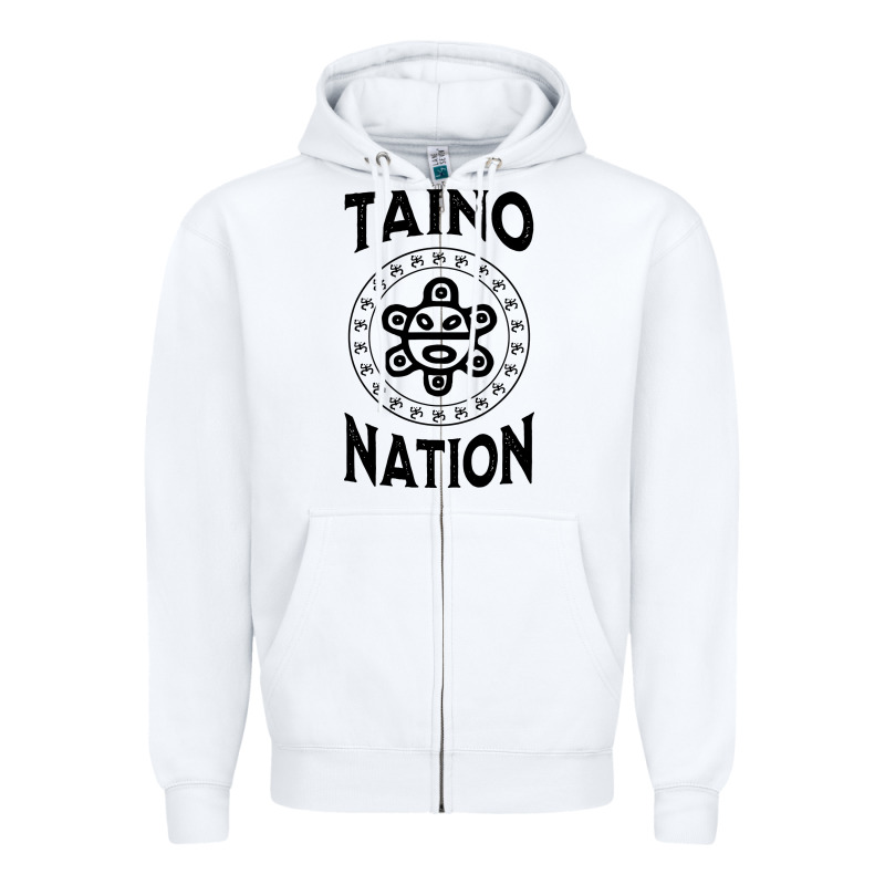 White Taino Nation Coqui Sun Boricua Taino Zipper Hoodie by artisFamous | Teevron