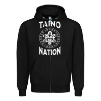 Black white taino nation coqui sun boricua taino Zipper Hoodie - artisFamous