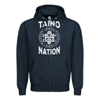 Navy white taino nation coqui sun boricua taino Zipper Hoodie - artisFamous