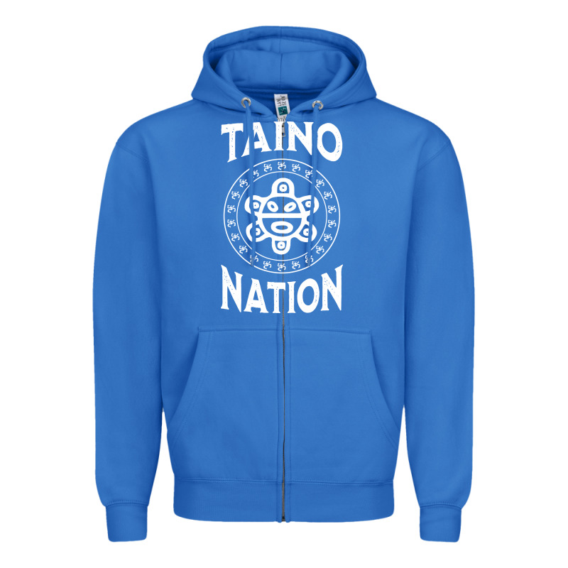 White Taino Nation Coqui Sun Boricua Taino Zipper Hoodie by artisFamous | Teevron