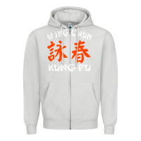 Dove Grey Wing Chun Zipper Hoodie - artisFamous