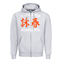 Heather Grey Wing Chun Zipper Hoodie - artisFamous
