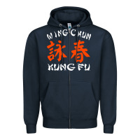 Navy Wing Chun Zipper Hoodie - artisFamous
