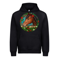 Black Western Horse Christmas Urban Hoodie - RanaPortraitStore