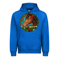 Cobalt Western Horse Christmas Urban Hoodie - RanaPortraitStore