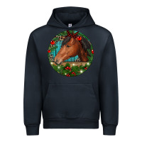 Navy Western Horse Christmas Urban Hoodie - RanaPortraitStore