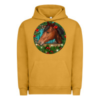 Pigment Peanut Butter Western Horse Christmas Urban Hoodie - RanaPortraitStore