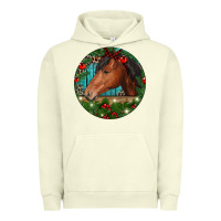Pigment Pistachio Western Horse Christmas Urban Hoodie - RanaPortraitStore