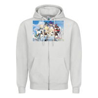 Dove Grey Genshin Impact Zipper Hoodie - artisFamous