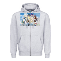 Heather Grey Genshin Impact Zipper Hoodie - artisFamous