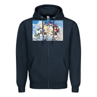 Navy Genshin Impact Zipper Hoodie - artisFamous