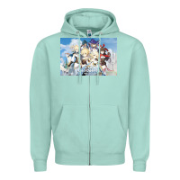 Seafoam Genshin Impact Zipper Hoodie - artisFamous