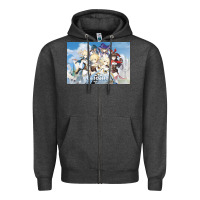 Charcoal Heather Genshin Impact Zipper Hoodie - artisFamous