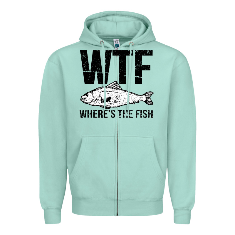 Wtf Where's The Fish Zipper Hoodie by artisFamous | Teevron