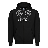 Black yes they're natural 20 dice funny rpg gamer Zipper Hoodie - artisFamous