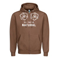 Chestnut yes they're natural 20 dice funny rpg gamer Zipper Hoodie - artisFamous
