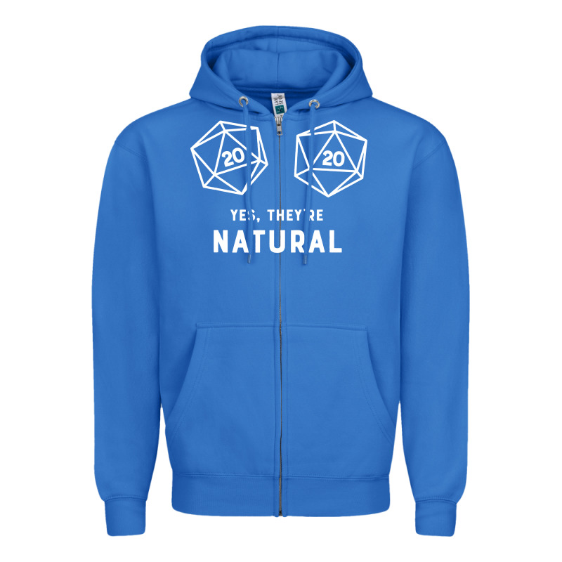 Yes They're Natural 20 Dice Funny Rpg Gamer Zipper Hoodie by artisFamous | Teevron