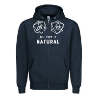 Navy yes they're natural 20 dice funny rpg gamer Zipper Hoodie - artisFamous