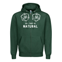 Sports Green yes they're natural 20 dice funny rpg gamer Zipper Hoodie - artisFamous