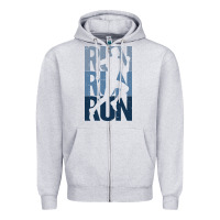 Heather Grey Run Running | for Runners Zipper Hoodie - artisFamous